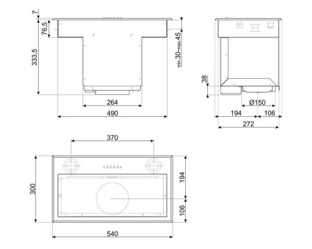 Вытяжка SMEG KSEG58PXE