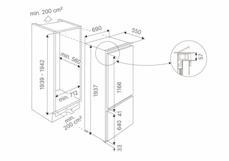 Холодильник комбинированный Kuppersbusch FKGF 9835.0i