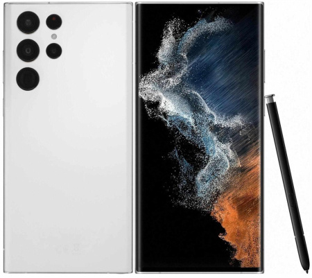 Смартфон Samsung S22 Ultra (БЕЗ eSIM!) 12/512 ГБ, SM-S908E, White, AE