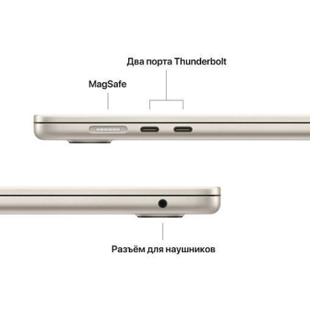 Ноутбук Apple MacBook Air 15 M2, 8/256 ГБ, Starlight, RU
