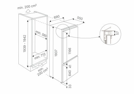 Холодильник комбинированный Kuppersbusch FKGF 9835.0i