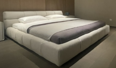 Кровать с обивкой из ткани, LN2273_1