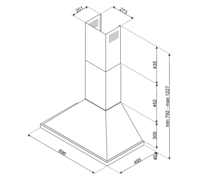 Вытяжка SMEG KPF9BL