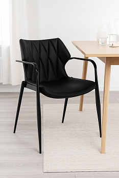 Стул обеденный на металлическом каркасе с обивкой из искусственной кожи , LN3709_1