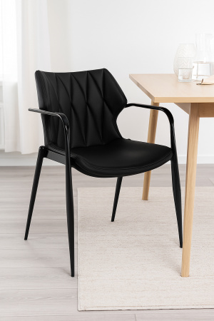 Стул обеденный на металлическом каркасе с обивкой из искусственной кожи , LN3709_1