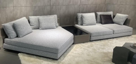 Диван модульный на деревянном каркасе с обивкой из ткани, LN2266