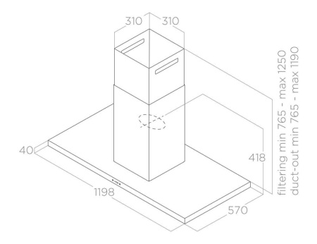 Вытяжка Elica THIN ISLAND IX/A/120