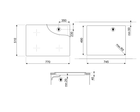 Электрическая варочная панель SMEG SE484EMTD