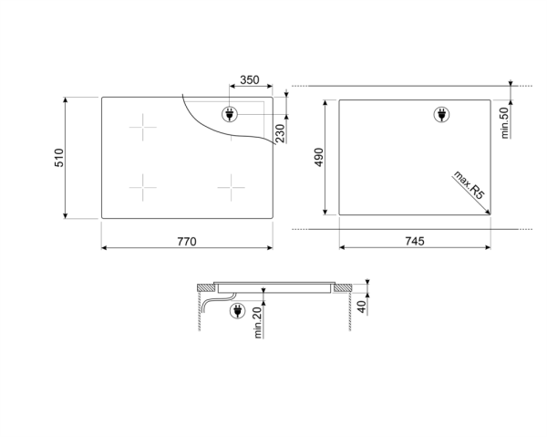 Электрическая варочная панель SMEG SE484EMTD