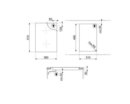 Индукционная варочная панель Combi SMEG SIM3323D