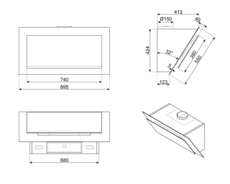 Вытяжка SMEG KV194B3