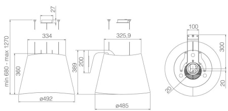 Вытяжка Elica JUNO URBAN ZINC/F/50