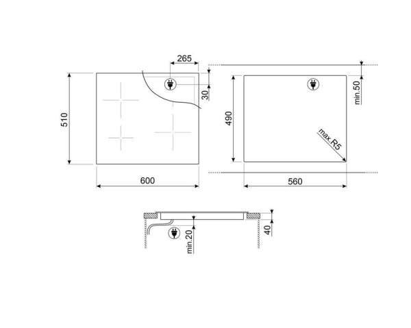 Электрическая варочная панель SMEG SE464TB