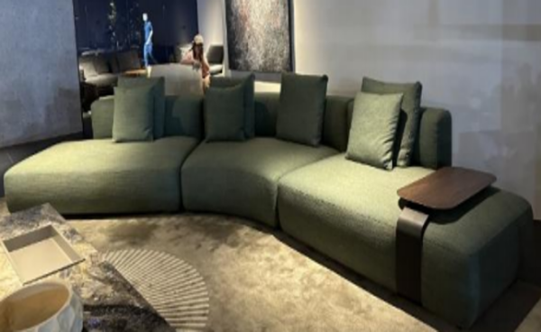 Диван секционный (правая часть) на деревянном каркасе с обивкой из ткани, LNGN-WF150R_1