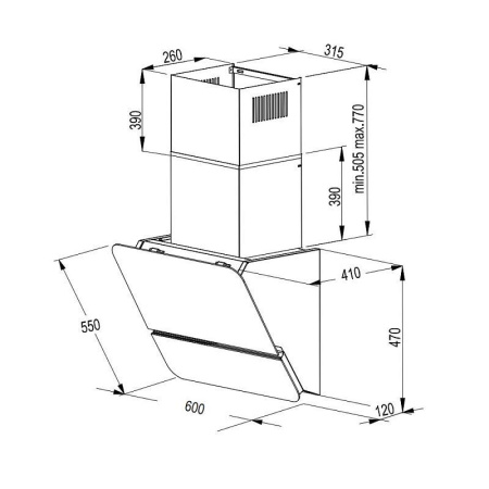 Вытяжка Korting KHC 69499 GW