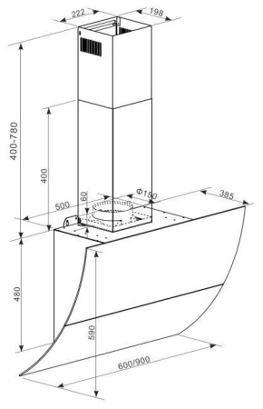 Вытяжка Graude DH 90.3 WE