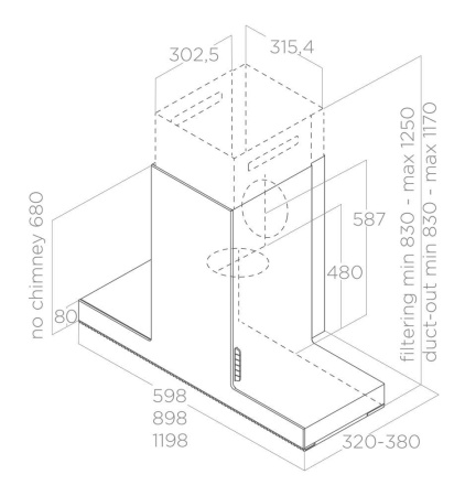 Вытяжка Elica HAIKU WH/A/90