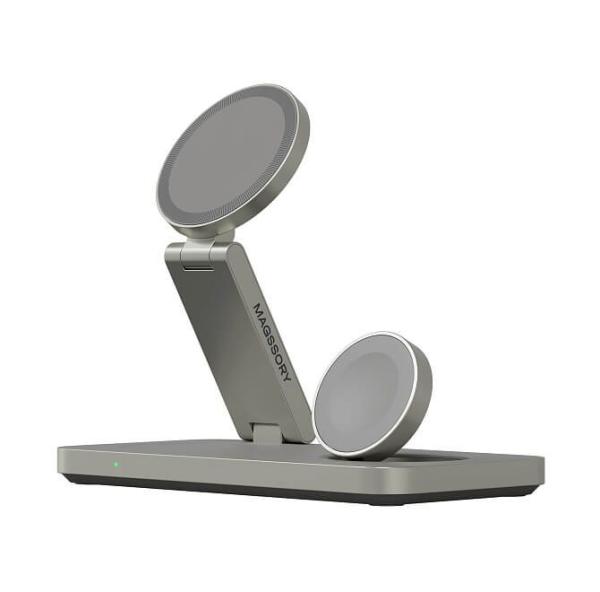 Зарядная станция 3 в 1 Magssory Yoga для Apple Qi2 Titan