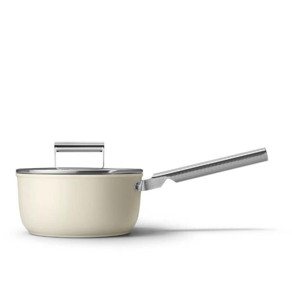 Сотейник с крышкой Smeg CKFS2011CRM 20 см, цвет кремовый матовый