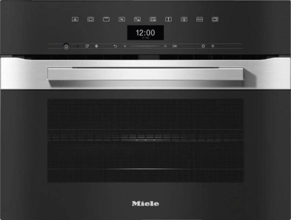 Духовой шкаф компактный с СВЧ Miele H 7440 BM CLST сталь