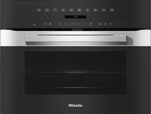 Духовой шкаф компактный с СВЧ Miele H7240BM CLST сталь